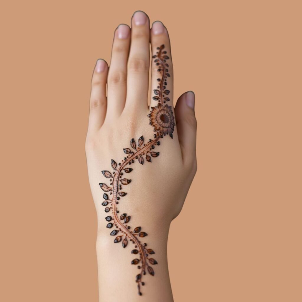 Minimal Mehndi Design Hand