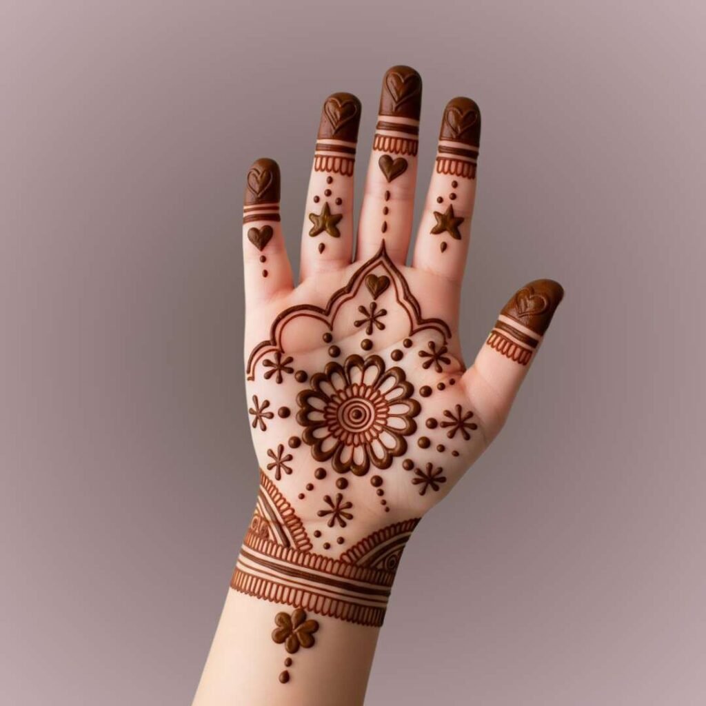 Easy Minimal Mehndi Design