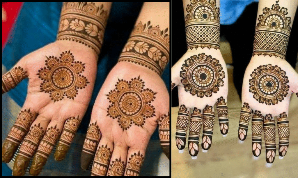 Pakistani Tikki Mehndi Design Front Hand