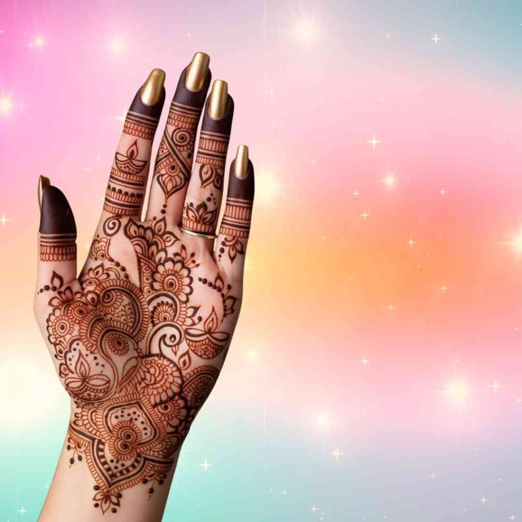 Gol Tikki Mehndi Design Simple