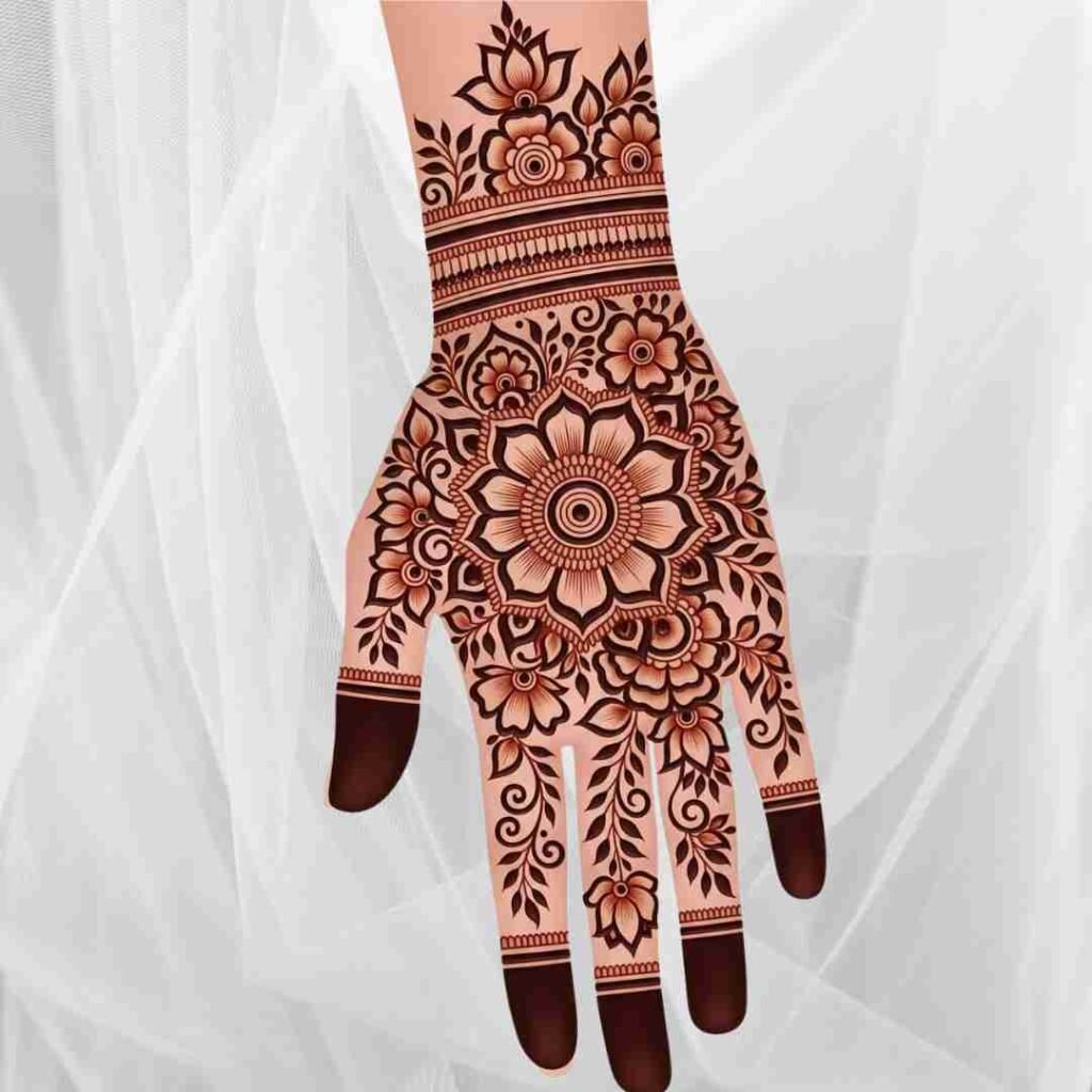Gol Tikki Mehndi Design Simple