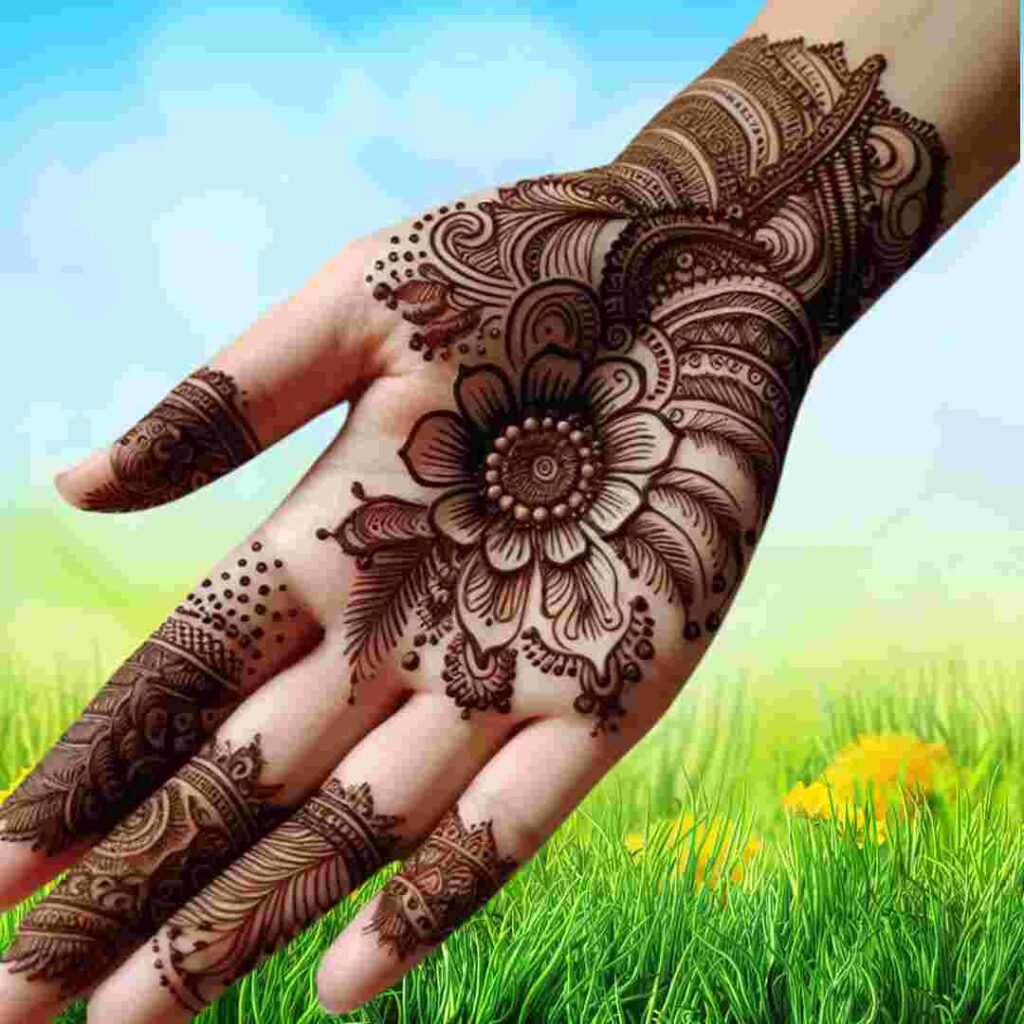 Easy Palm Mehndi Design