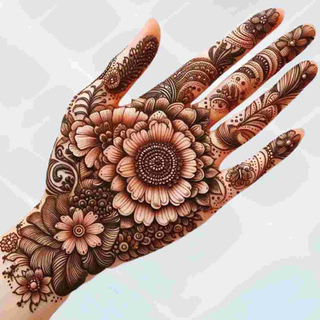 Easy Palm Mehndi Design