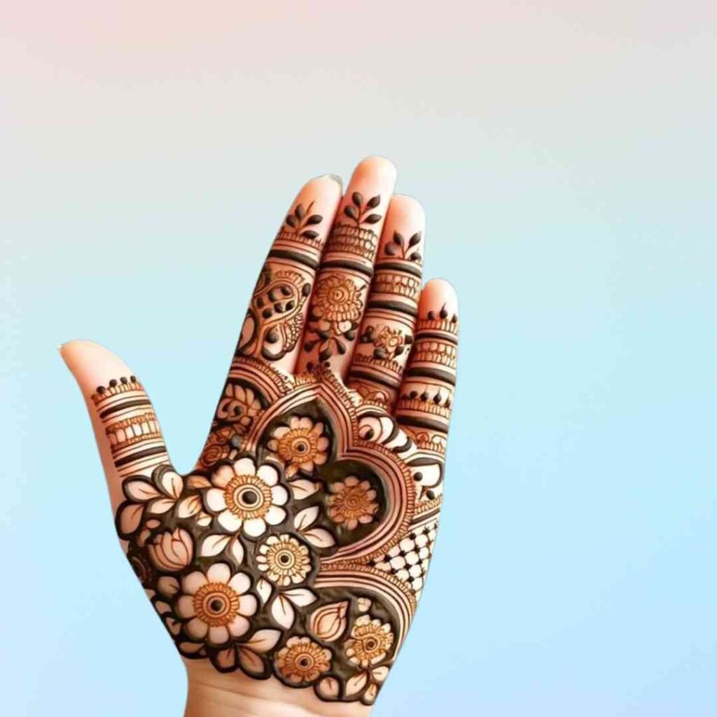 Easy Palm Mehndi Design