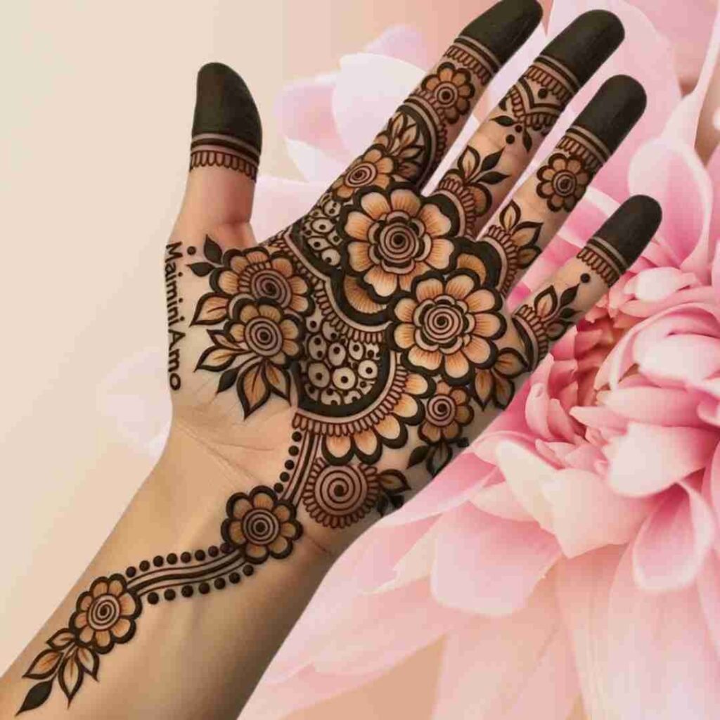 Easy Palm Mehndi Design