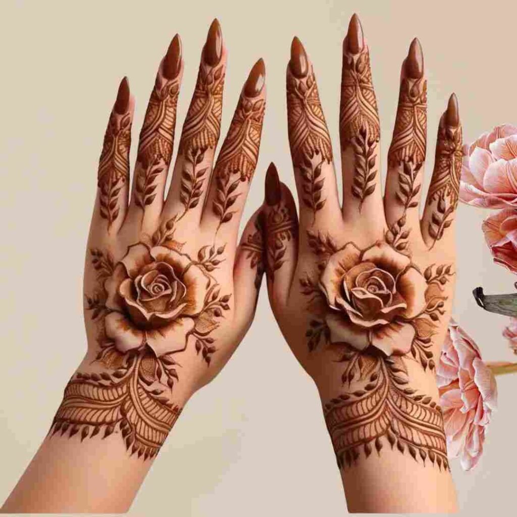 Arabic Rose Mehndi Design
