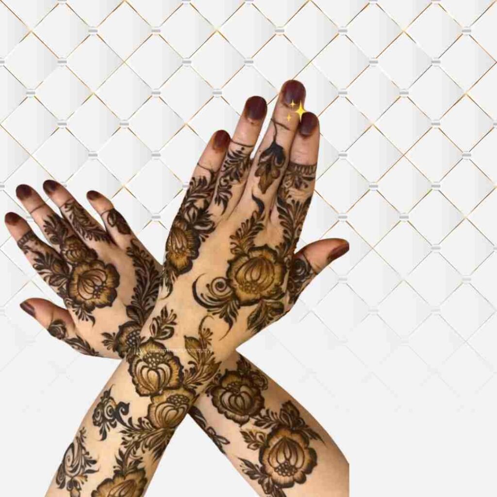 Simple Roes Mehndi Design