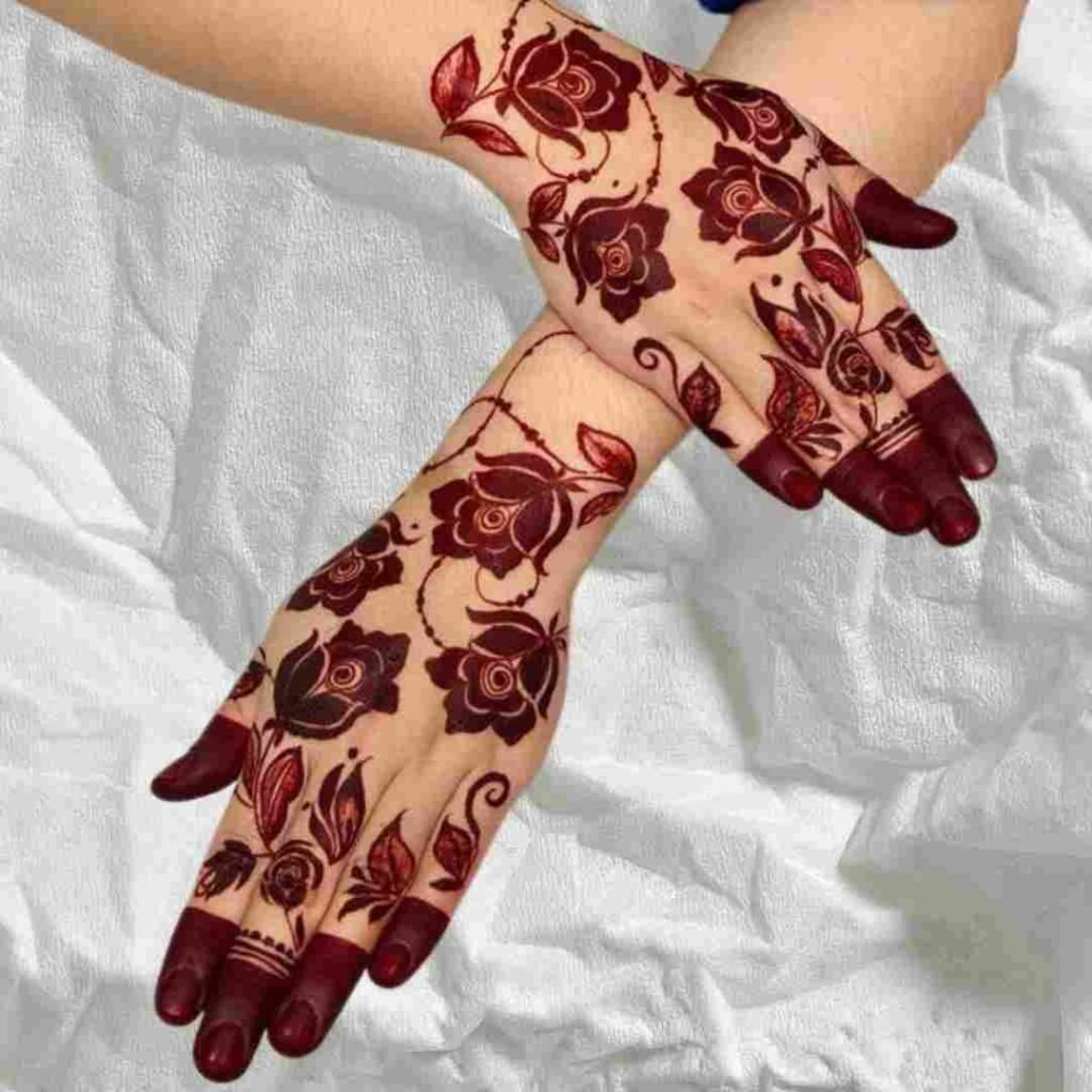 Arabic Rose Mehndi Design