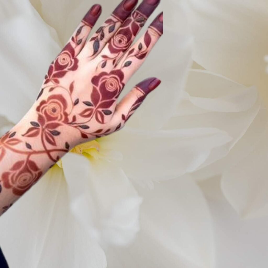 Arabic Rose Mehndi Design