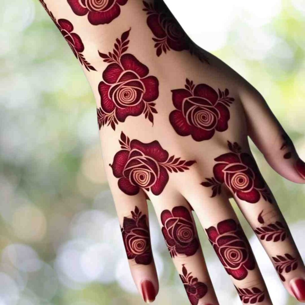 Rose Mehndi Design