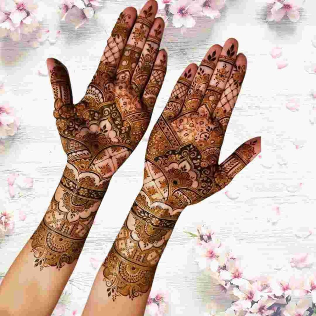 Punjabi Royal Front Hand Mehndi Design