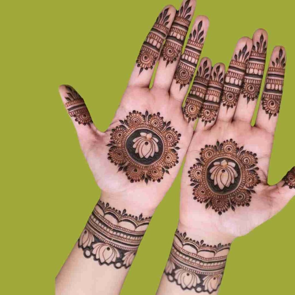 Punjabi Royal Front Hand Mehndi Design
