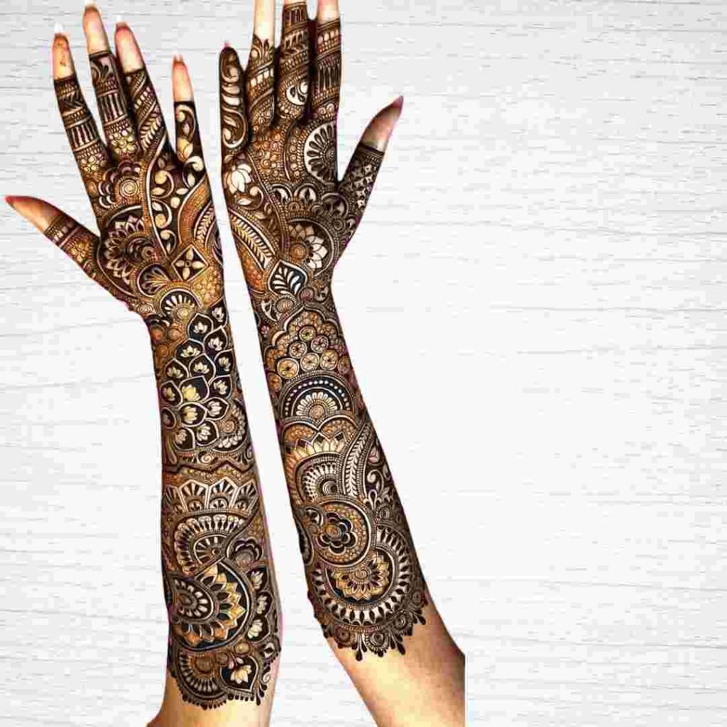 Punjabi Royal Front Hand Mehndi Design