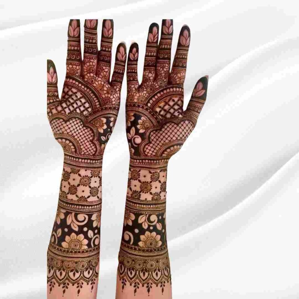 Punjabi Royal Front Hand Mehndi Design