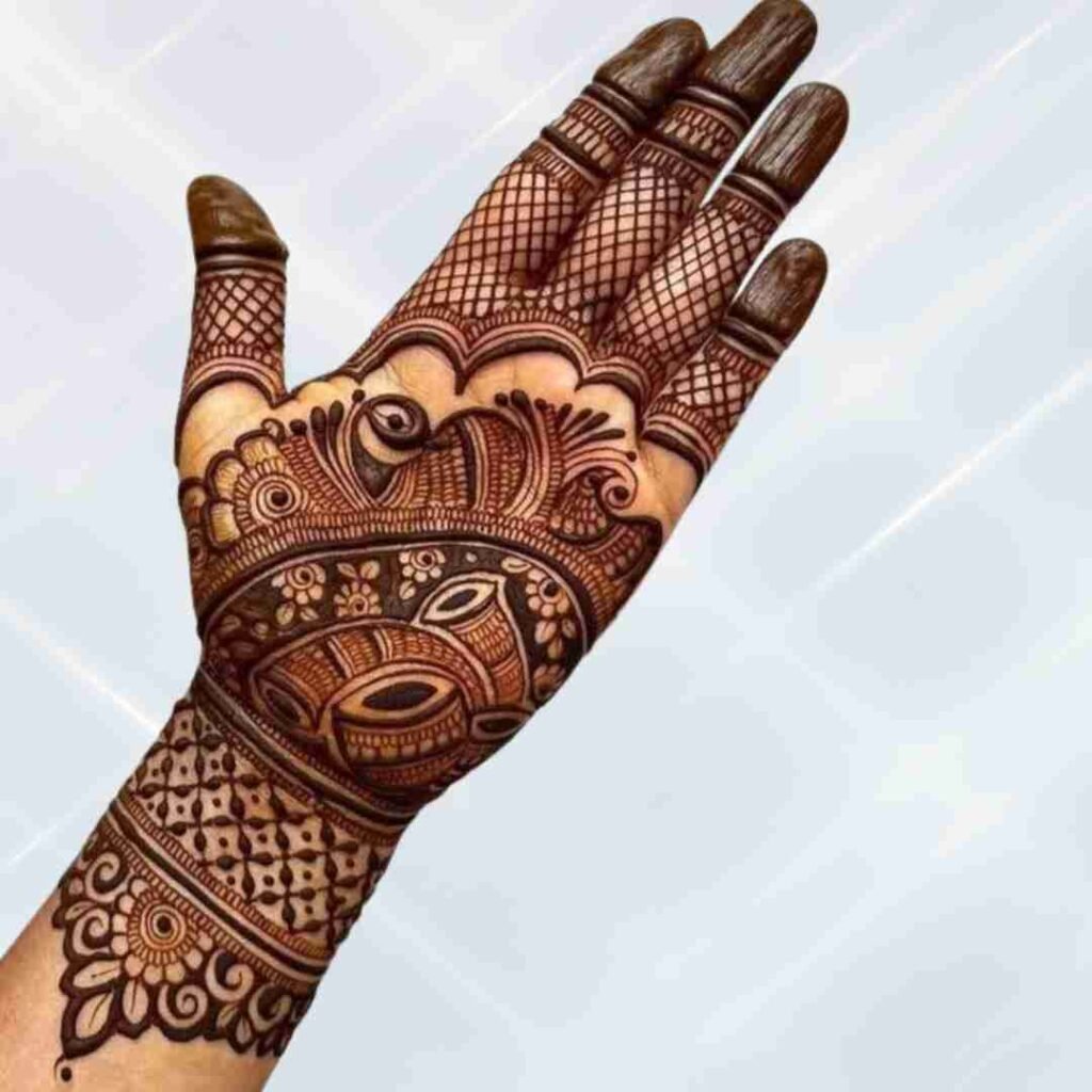 Punjabi Royal Front Hand Mehndi Design