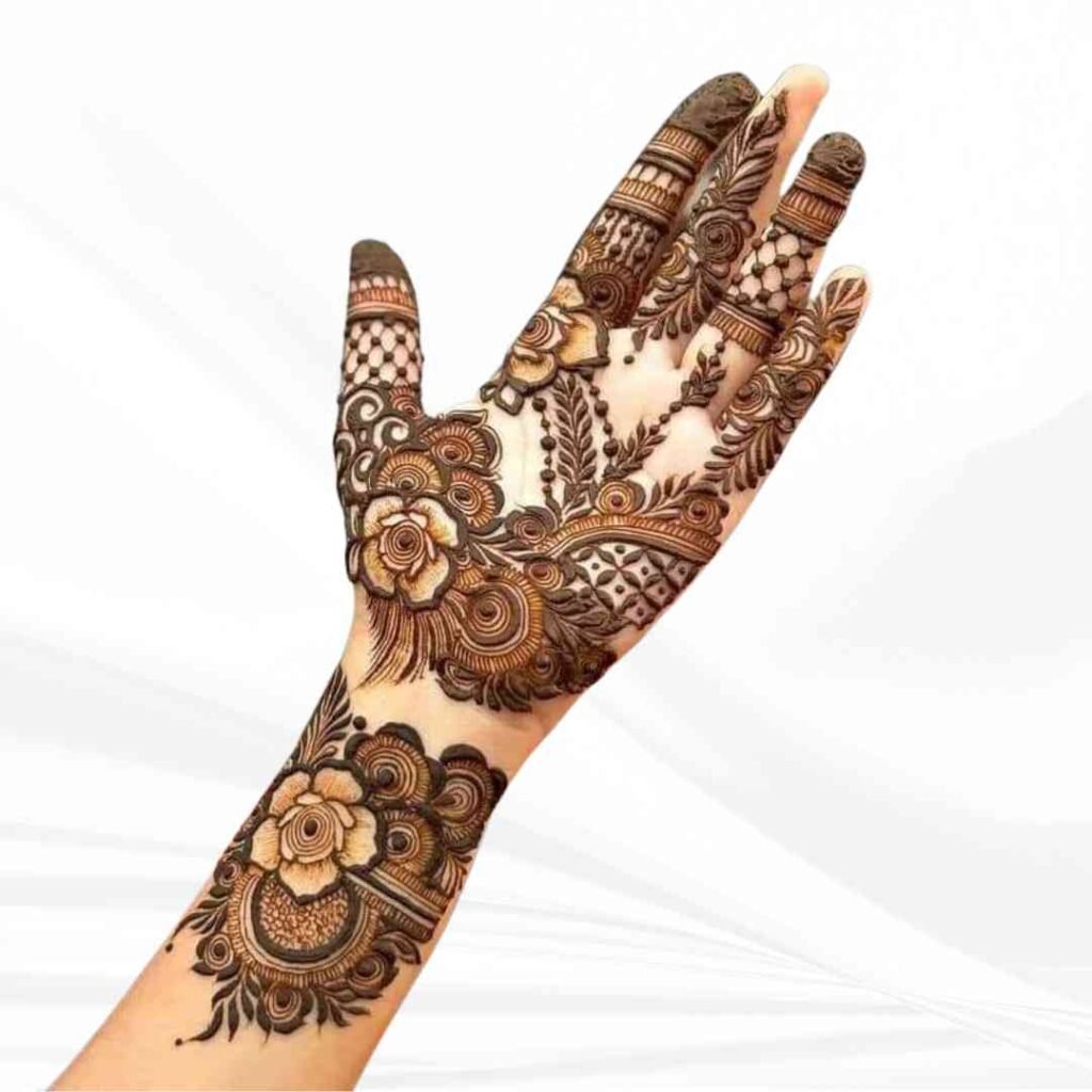 Punjabi Royal Front Hand Mehndi Design