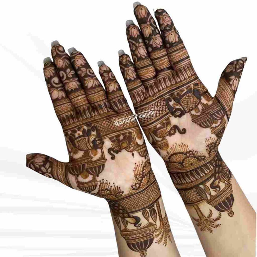 Punjabi Royal Front Hand Mehndi Design
