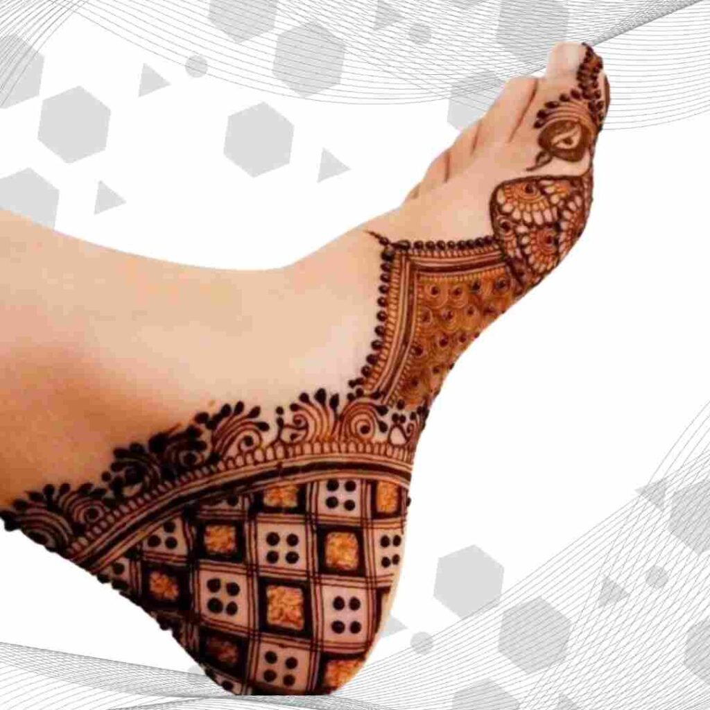 Simple Side Leg Mehndi Design