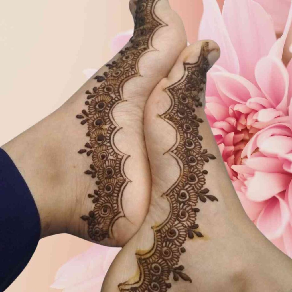 Simple Side Leg Mehndi Design