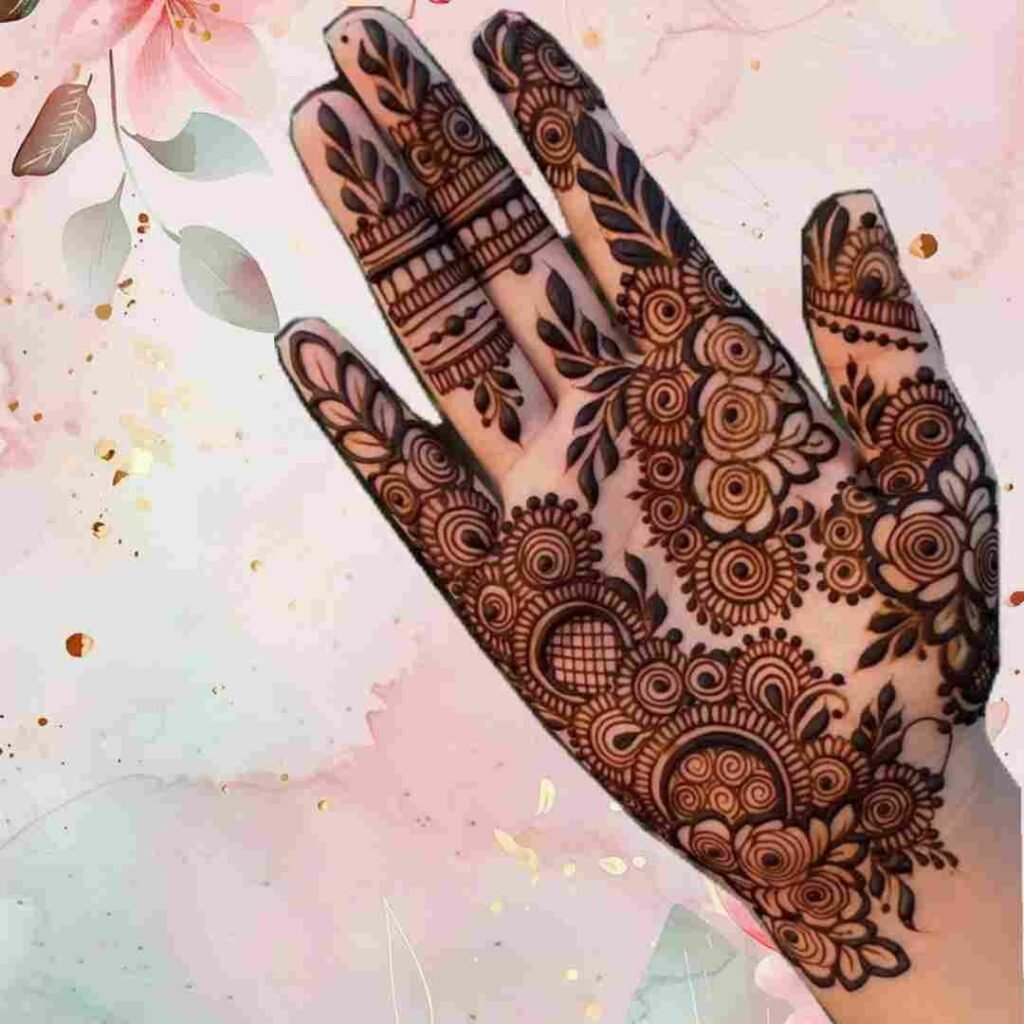 Front Hand Simple Mehndi Design for Kids