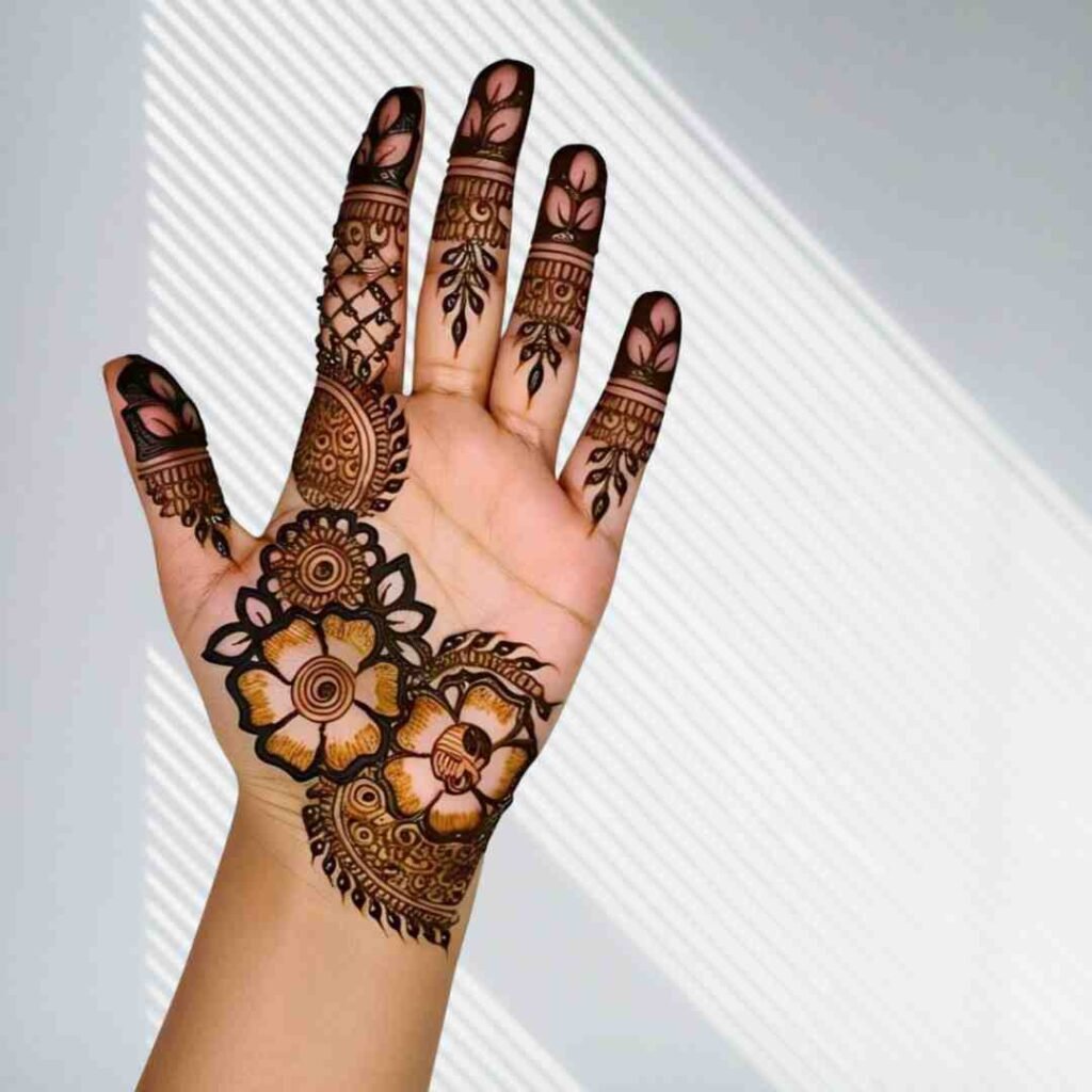 Front Hand Simple Mehndi Design for Kids