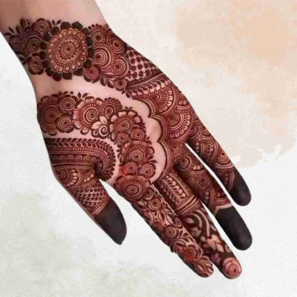 Front Hand Simple Mehndi Design for Kids