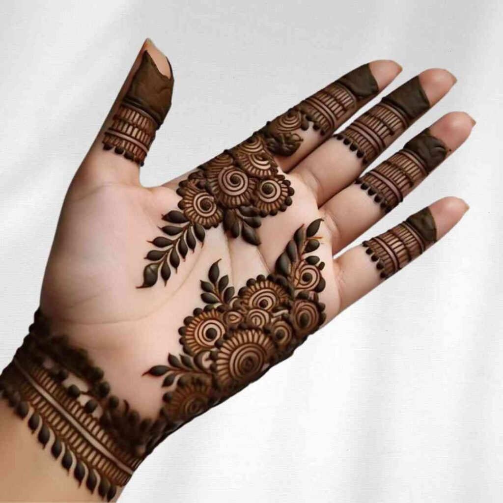 Front Hand Simple Mehndi Design for Kids