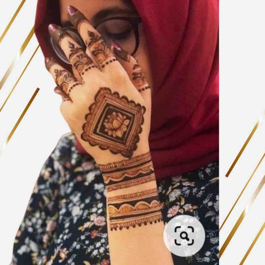  Kashees Square Tikki Mehndi Design