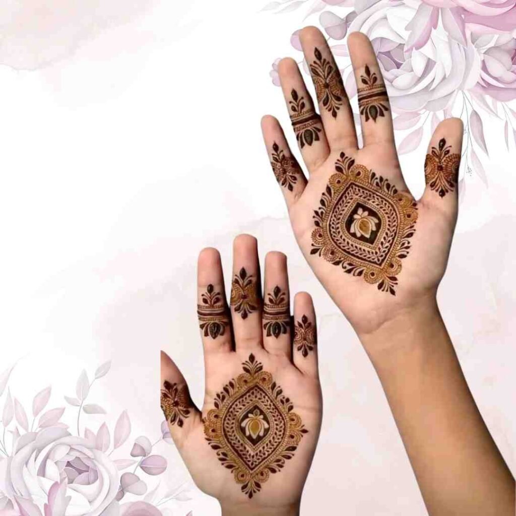  Kashees Square Tikki Mehndi Design