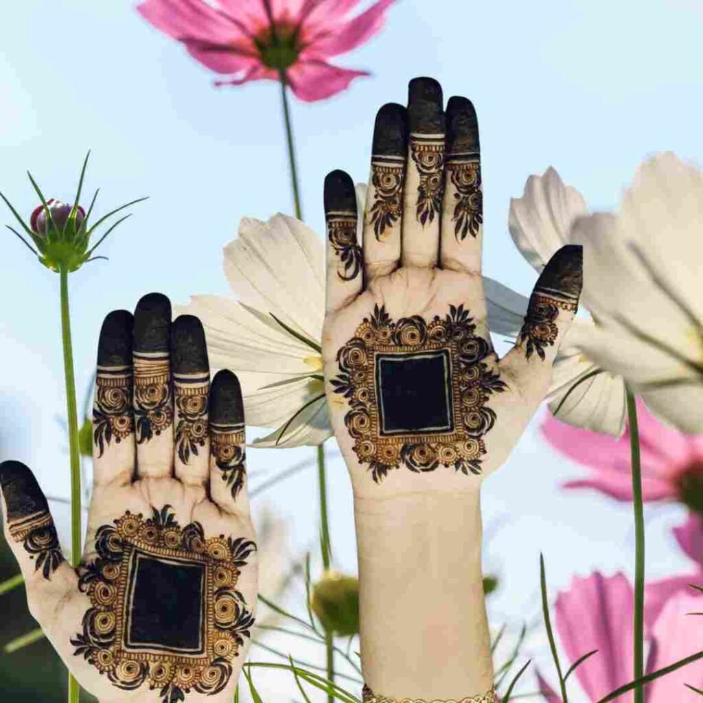  Kashees Square Tikki Mehndi Design