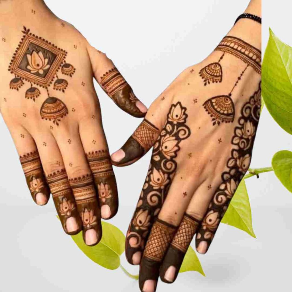  Unique Square Tikki Mehndi Design