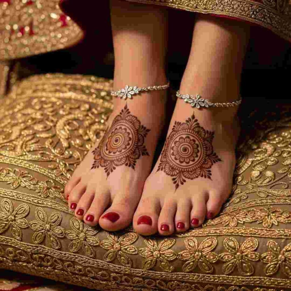 Simple Stylish Leg Mehndi Design