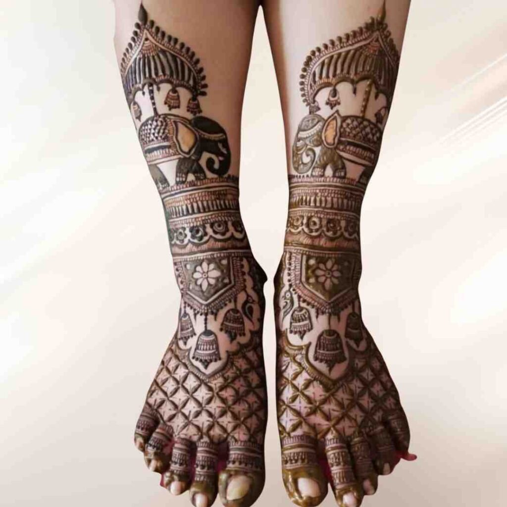 Simple Stylish Leg Mehndi Design