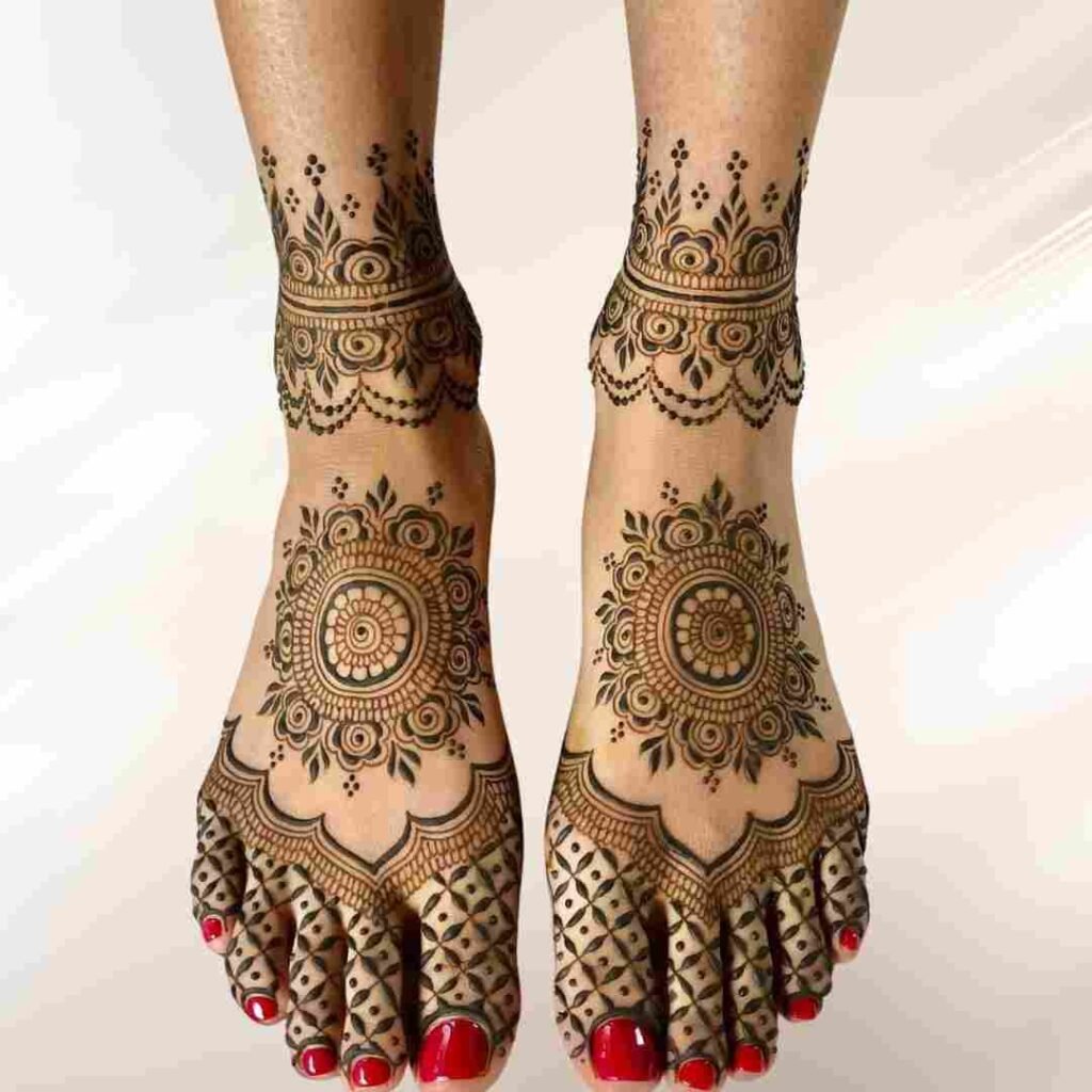Simple Stylish Leg Mehndi Design
