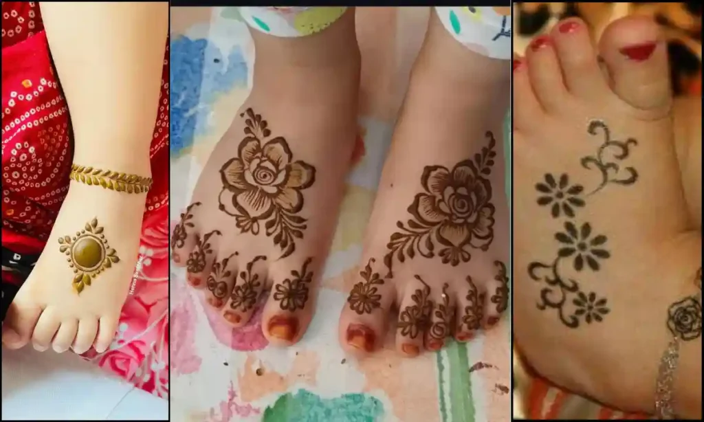 Kids Leg Mehndi Design